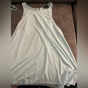 H&M light teal tank with zip back